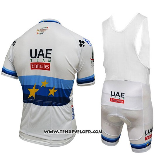 2018 Maillot Ciclismo UCI Mondo Champion Leader UAE Lite Blanc Manches Courtes et Cuissard